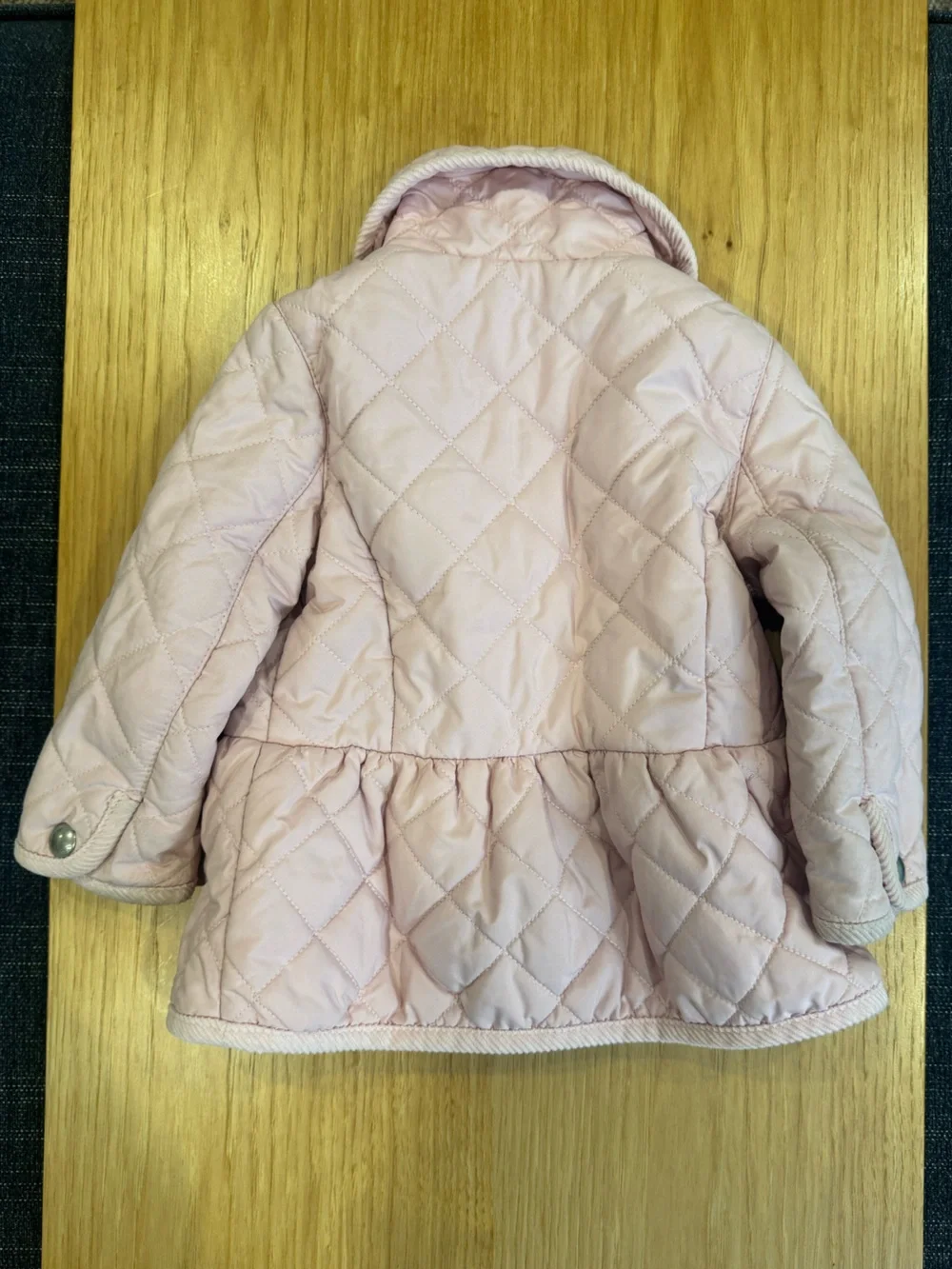 Ralph Lauren 9m Quilted Pink Snap-Front Jacket